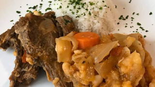 白インゲンとラム肉の煮込み