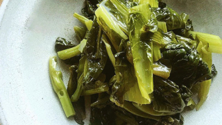 青菜のオイル蒸し煮