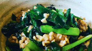 スタミナ抜群！にら納豆！