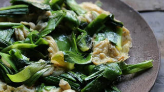 ノカンゾウの玉子とじ