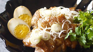 鶏と卵の牡蠣油しょうゆ煮