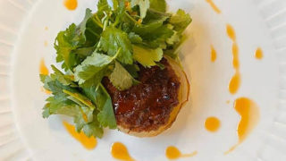 新玉葱　肉味噌　沢山の三つ葉