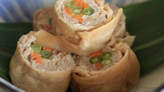 豚ひき肉の信太巻き