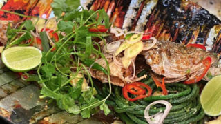 Fried Striped Bass with Thai Chili, Tamarind and Lime
