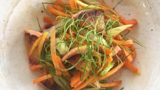 人参とフェンネルのブラッドオレンジ和え】