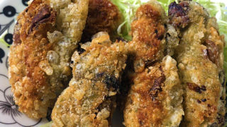 干し舞茸と大和芋の揚げもの