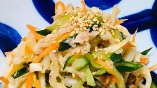 切り干し大根とつなの和え物