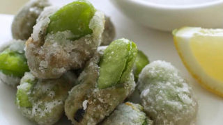 空豆の揚げ焼き