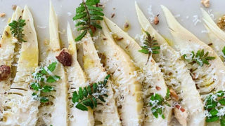 焼き筍のカルパッチョ