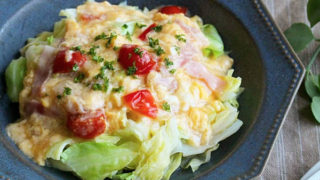 春キャベツのふんわりだし卵あんかけ