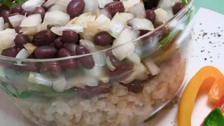 新玉ねぎ小豆マリネ