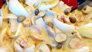 新玉ねぎのグラタン