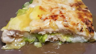 キャベツと豚肉のミルフィーユ蒸し焼き