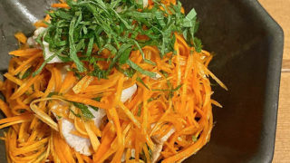 新人参と豚しゃぶのさっぱり和え