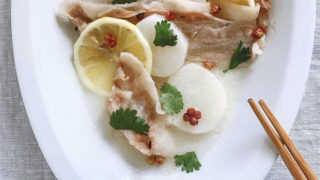 長芋と豚バラのレモン蒸し