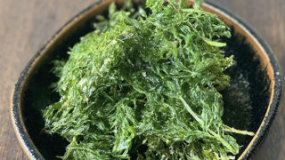 人参の葉っぱのかき揚げ