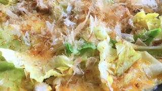 春キャベツと豚小間切れ肉で豚平焼き風